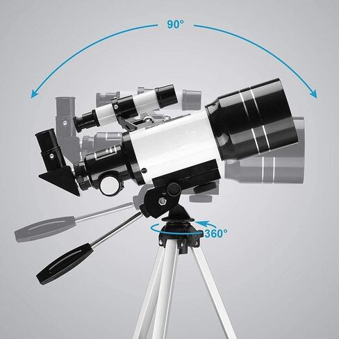 Telescope for Kids Adults Beginners 70mm Aperture BAK4 Prism FMC Lens 400mm Astronomical Refractor Telescope for Astronomy with Smartphone Mount and Tripod and Camera Wire Controller in Saudi Arabia