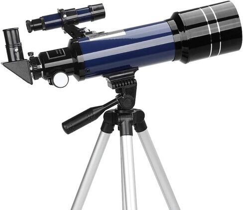 Telescope for Kids Adults Beginners 70mm Aperture 400mm BAK4 Prism FMC Lens Astronomical Refractor Telescope for Astronomy with Smartphone Mount and Tripod and Camera Wire Controller in Kuwait
