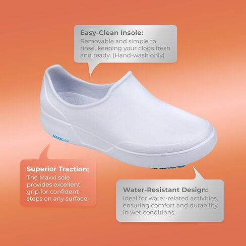 | MAXXI Non-Slip Clogs for Men & Women | Waterproof Work Shoes with Closed Toe | Lightweight EVA Chef, Nurse, or Garden Shoes in Saudi Arabia