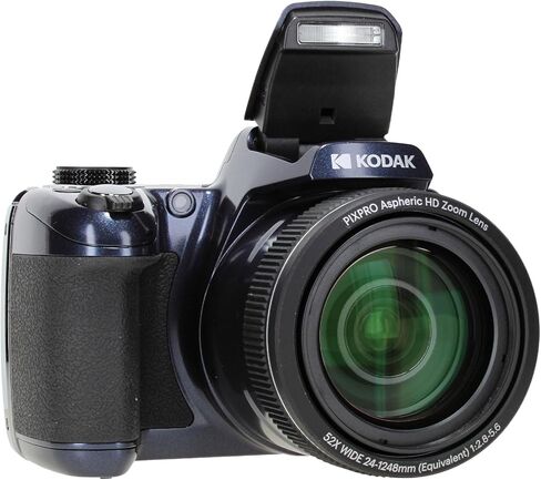 KODAK PIXPRO AZ528 Astro Zoom BSI-CMOS Bridge Vlogging Digital Camera 16MP 52X 1080p Wi-Fi (Midnight Blue) Bundle with 64GB Memory Card + Vlogger Tripod + Bag + Cleaning Kit + More Accessories in Saudi Arabia
