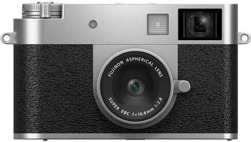 FUJIFILM X Half Premium Compact Digital Camera (Silver) Bundle with Carrying Case + 64GB Memory Card + Lens Cap Keeper + Memory Card Wallet + Hand Strap + More in Saudi Arabia