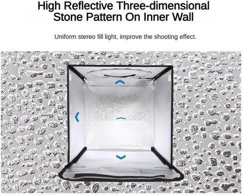 كاميرا Reflex 30 × 30 × 30 سم (12x12x12in) قابلة للطي استوديو مصباح الصور المحمولة | 120 حبات LED Dimmable 3200-5500K | 6 PVC خلفيات | USB يعمل Softbox بخيمة تصوير المنتجات in Saudi Arabia