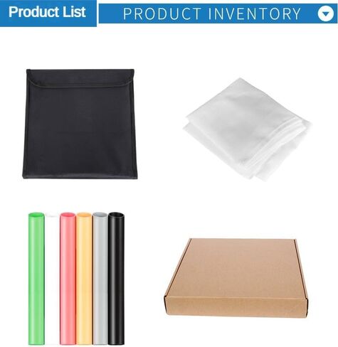 كاميرا Reflex 30 × 30 × 30 سم (12x12x12in) قابلة للطي استوديو مصباح الصور المحمولة | 120 حبات LED Dimmable 3200-5500K | 6 PVC خلفيات | USB يعمل Softbox بخيمة تصوير المنتجات in Saudi Arabia