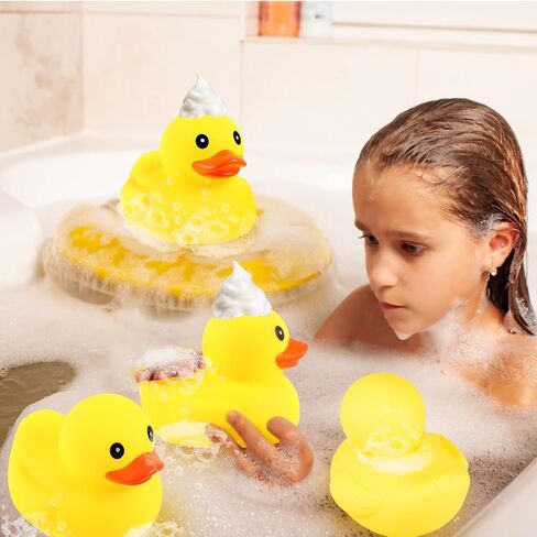 Deekin 20 pcs كبيرة من المطاط الصفراء البط بكميات كبيرة حمام بطة حمام صرير حوض الاستحمام العائم لحفلة عيد ميلاد ديكور هدية حمام سباحة (5 بوصات) in Saudi Arabia