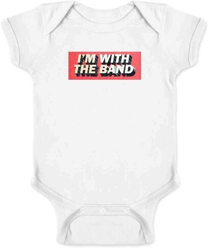 Pop Threads Im With The Band Funny Tour Music Infant Baby Boy Girl Bodysuit in Saudi Arabia