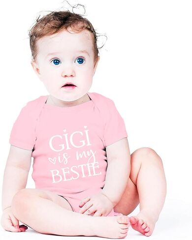 Gigi Is My Bestie Baby Bodysuit I Love My Gigi Baby Bodysuit I Love Grandma Babies Clothes Unisex in Kuwait