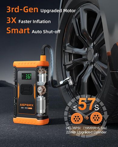 حقيبة حمل ASPERX لجهاز AX2500 AX3500 AX4500 12 فولت، حقيبة حماية إيفا، حقيبة محمولة لأدوات السيارة (باستثناء بادئ القفز) in Kuwait