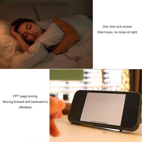 Remote Control Scrolling Ring APP Page Turner ABS Camera Remote Shutter Selfie Button with Charging Case for Cell Phone (Pink) in Saudi Arabia
