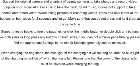Remote Control Scrolling Ring APP Page Turner ABS Camera Remote Shutter Selfie Button with Charging Case for Cell Phone (Pink) in Saudi Arabia