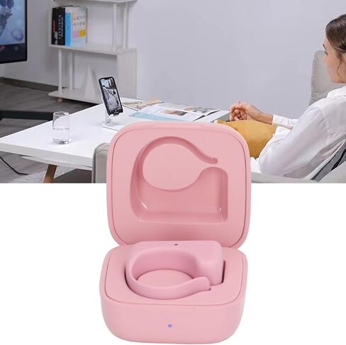 Remote Control Scrolling Ring APP Page Turner ABS Camera Remote Shutter Selfie Button with Charging Case for Cell Phone (Pink) in Saudi Arabia