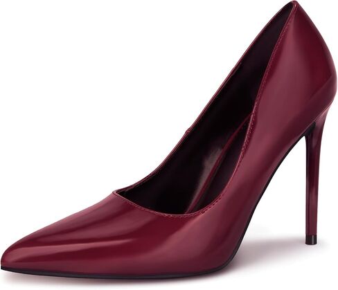 Carcuume Women's 4 Inch Closed Toe High Stiletto Heels Pointed Toe Pumps | Slip On Dress Heels, Comfortable Shoes Fit for Bridal Party, Wedding, Prom, Office, Casual, Formal Footwear, Elegant Classic in Saudi Arabia