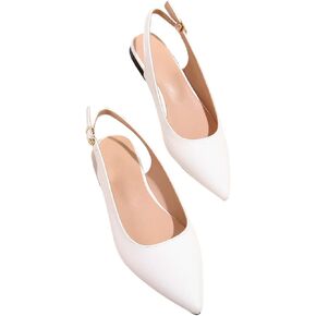 Oyoangle Women's Slingback Flats أنيقة مسطحة الباليه ذات إصبع القدم الأنيق مع حزام مشبك أحذية أنيقة in Kuwait