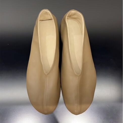 Women's Genuine Leather Ballet Flats Round Toe Slip On Minimalist Shoes Comfortable Flat Pumps for Daily Office Wear in Saudi Arabia