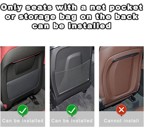 2 Pcs Car Seat Back Protectors for Volvo XC60 XC90 S60 S90 V40 XC40 V60 V90 S80, Car Seat Kick Mat with Storage Pockets, Car Seat Back Anti Kick Pad, Anti-Kick Scratch Resistant,Brown in Saudi Arabia