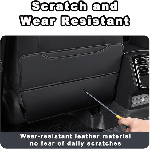 2 Pcs Car Seat Back Protectors for Volvo XC60 XC90 S60 S90 V40 XC40 V60 V90 S80, Car Seat Kick Mat with Storage Pockets, Car Seat Back Anti Kick Pad, Anti-Kick Scratch Resistant,Brown in Saudi Arabia
