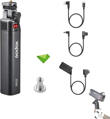 GODOX BG02 Battery Grip DT-WB29 Dummy Battery Cable, 6600mAh 95.04Wh Batter, 160° Tilting Head, 1/4" Threaded Hole AD200, AD200Pro,AD200ProII,and AD300 Pro in Saudi Arabia