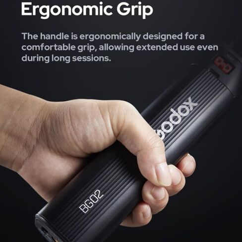 Godox BG02 Battery Grip, 6600mAh 95.04Wh, 160° Tilting Head, 1/4" Threaded Hole for Godox ML and FH Series LED Video Lights and AD200, AD200Pro,AD200ProII,and AD300 Pro Flash in Saudi Arabia