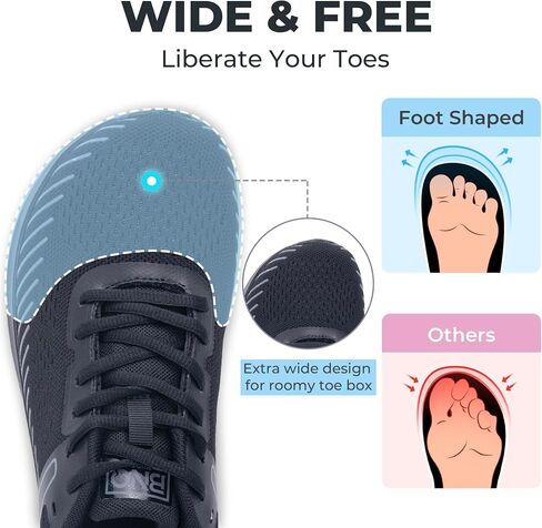 RomenSi Womens Wide Toe Box Walking Shoes Wide Width Tennis Running Shoes Gym Athletic Sneakers for Plantar Fasciitis Foot Pain Relief US 6-11 in Saudi Arabia