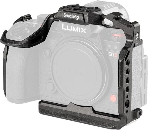 SmallRig All-Round Protective Cage Kit for Panasonic S1R II/S1 II/S1 IIE, with Top Handle & Cable Clamp, Built in Quick Release Plate for Arca-Swiss, Cold Shoe Mount, Strap Slots - 5503 in Saudi Arabia