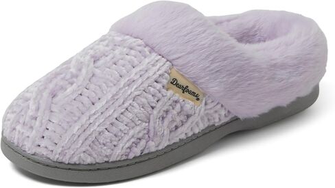 Dearfoams Women's Marled Cable Knit Chenille Clog مع عروض واسعة النعال in Saudi Arabia