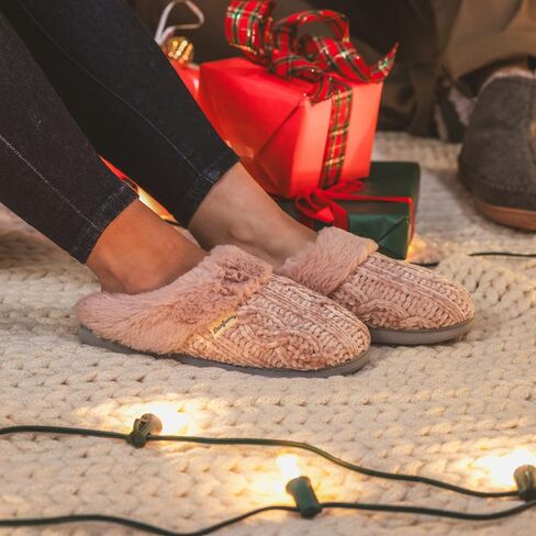 Dearfoams Women's Marled Cable Knit Chenille Clog مع عروض واسعة النعال in Saudi Arabia