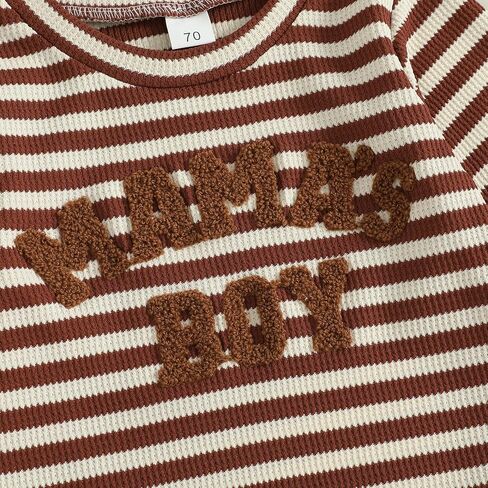Douhoow Baby Boy Fall Winter Winter Letter مقرضة من طاقم مضلعة الرقبة in Kuwait