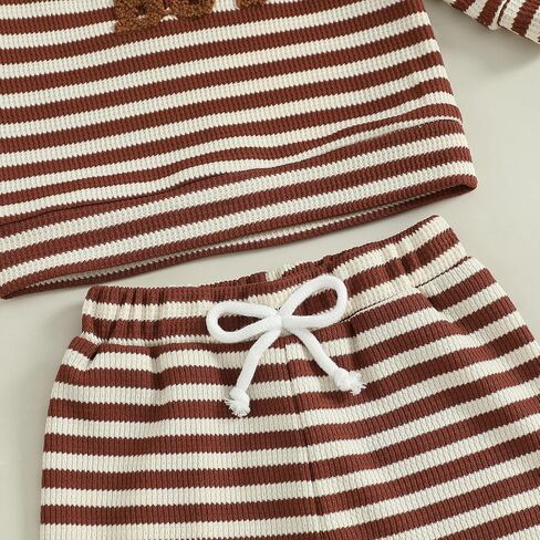 Douhoow Baby Boy Fall Winter Winter Letter مقرضة من طاقم مضلعة الرقبة in Kuwait