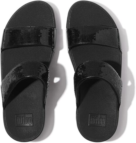 Fitflop Womens Lulu Sequin Slides Polyurethane Sandals in Kuwait