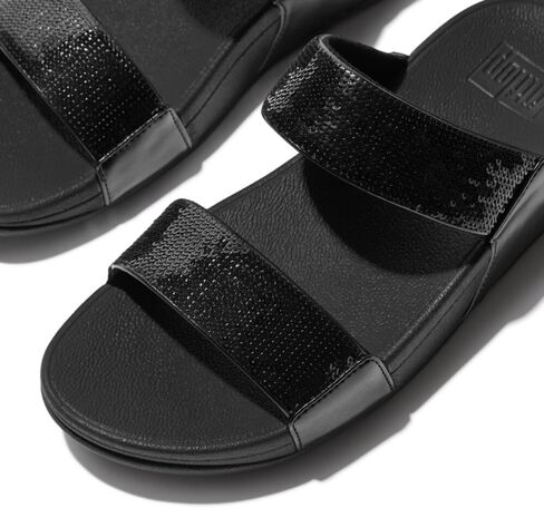 Fitflop Womens Lulu Sequin Slides Polyurethane Sandals in Kuwait