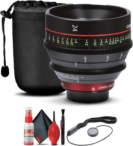 Canon CN-E 24mm T1.5 L F Cinema Lens (EF MOUNT) (6569B001) + BACKER BAOCH + CAP KEYER + CLEANING KIT + MORE (READED) in Saudi Arabia
