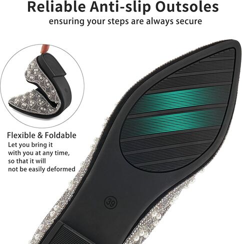 Aomigoct Ballet Flats Shoes for Women: Comfortable Dressy Flat for Wedding- Ladies 2025 Dress Pointed Toe Shoe in Kuwait