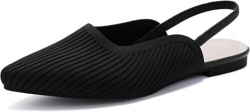 Slingback Flats for Women Pointed Toe Flats Breathable Knit Comfortable Dressy Casual for Work Office Ballet Flats in Saudi Arabia
