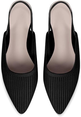 Slingback Flats for Women Pointed Toe Flats Breathable Knit Comfortable Dressy Casual for Work Office Ballet Flats in Saudi Arabia