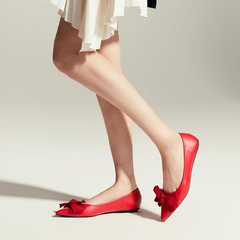 C.Paravano Pointy Bow Flats Flats Women’s Flats مريحة أحذية زلارية أنيقة للمكاتب غير الرسمية in Kuwait