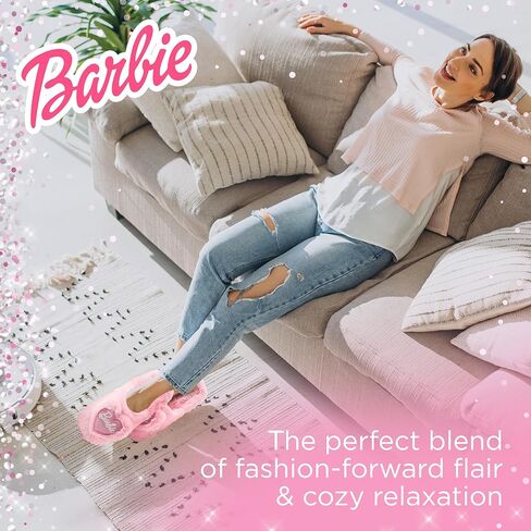 Barbie Womens Slippers Fuzzy House Slippers for Women Outdoor and Indoor Soft Plush in Saudi Arabia