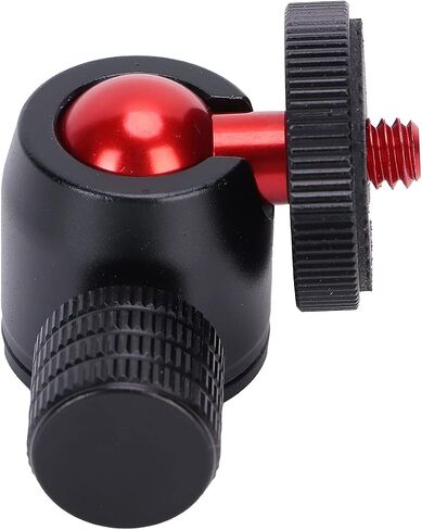 Mini Tripod Ball Head with 1/4 Inch Screw and Hot Shoe Mount Adapter for DSLR Cameras and Ring Lights, 360 Degree Swivel Design for Enhanced Photography in Saudi Arabia