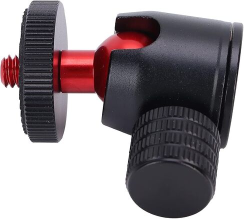 Mini Tripod Ball Head with 1/4 Inch Screw and Hot Shoe Mount Adapter for DSLR Cameras and Ring Lights, 360 Degree Swivel Design for Enhanced Photography in Saudi Arabia