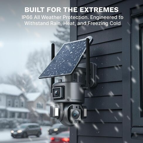 S4 Pro Solar Security Camera – New 4G/LTE, Dual 4K Lenses,10× Optical Zoom, AI Human Detection, Auto-Tracking, 100-Day Solar Battery, 2-Way Talk, Easy Install, No Subscription in Saudi Arabia