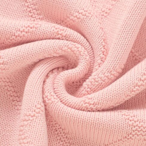 Hadetoto متماسكة بطانيات الأطفال للفتيان الفتيات ، بطانية سرير قطنية 100 ٪ لطفل الأطفال طفل الأطفال ، بطانيات حضانة ناعمة وخفيفة الوزن (أبيض) in Kuwait