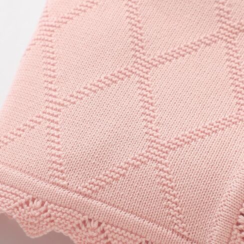 Hadetoto متماسكة بطانيات الأطفال للفتيان الفتيات ، بطانية سرير قطنية 100 ٪ لطفل الأطفال طفل الأطفال ، بطانيات حضانة ناعمة وخفيفة الوزن (أبيض) in Kuwait