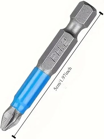 6pcs مضاد للانزلاق المغناطيسي (ph1 ، pz1 ، ph2 ، pz2 ، ph3 ، pz3) ، طول 50 مم ، 1/4 "سداسي سداسي ، بتات الحفر المفردة للبراغي الكهربائية in Saudi Arabia