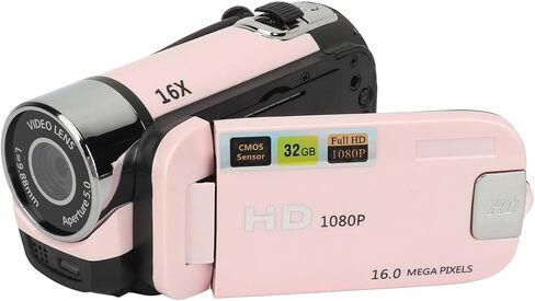 Digital Video Camera, 1080P 16MP Digital Video Camera,2.4inch Rotatable Screen Camcorder, Video Recorder Camcorder for Teens Beginner Adult Vlogging Traveling (Roseate) in Kuwait