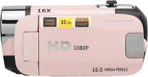 Digital Video Camera, 1080P 16MP Digital Video Camera,2.4inch Rotatable Screen Camcorder, Video Recorder Camcorder for Teens Beginner Adult Vlogging Traveling (Roseate) in Kuwait