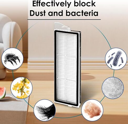 (3 Pack) S8 MaxV Ultra Replacement HEPA Filters for Roborock S8 MaxV Ultra, S8 Max Ultra Robot Vacuum, Replacement Parts, Filters Accessories Kit, Vacuum Filter, Upright Filters, Canister Filter in Kuwait