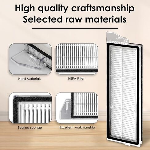 (3 Pack) S8 MaxV Ultra Replacement HEPA Filters for Roborock S8 MaxV Ultra, S8 Max Ultra Robot Vacuum, Replacement Parts, Filters Accessories Kit, Vacuum Filter, Upright Filters, Canister Filter in Kuwait