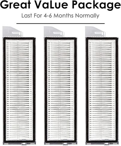 (3 Pack) S8 MaxV Ultra Replacement HEPA Filters for Roborock S8 MaxV Ultra, S8 Max Ultra Robot Vacuum, Replacement Parts, Filters Accessories Kit, Vacuum Filter, Upright Filters, Canister Filter in Kuwait