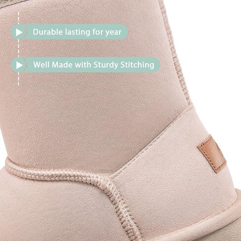 CAMEL CROWN Women’s Winter Snow Boots Warm Faux Fur Lined Boots Classic Slip On Ankle High Booties in Saudi Arabia