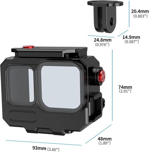 80M Aluminum Waterproof Case for Ace Pro/Ace Pro 2, Camera Dive Cases with Magnetic Mount Adapter, Camera Diving Protective Housing Shell (only Diving Case) in Saudi Arabia
