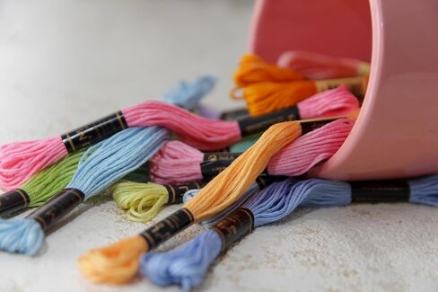 UMC STAG Pack of 50 Popular Colours Premium Embroidery Thread | 100% Egyptian Cotton Premium Skeins | Cross Stitch Embroidery Floss | Oeko TEX Certified Stranded Cotton | Ideal for Arts & Crafts in Kuwait