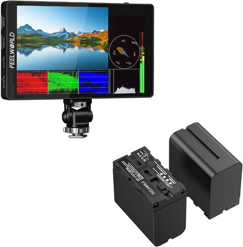 FeelWorld F7 Pro Camera Monitor مع بطارية 2xF970 6600mAh in Saudi Arabia
